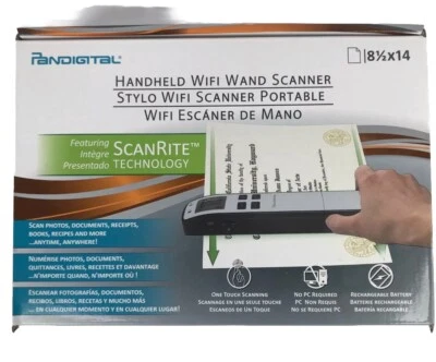 Pandigital S8X1102RD, Handheld WiFi Wand Scanner 8.5x14 Red - NEW Sealed Box - Image 1 of 4