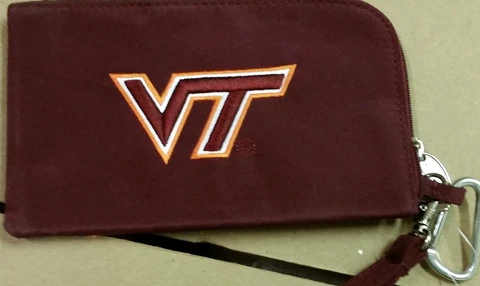 Virginia Tech Hokies ID Wallet Wristlet Cell Phone Case Charm 14 Purse Cover