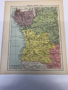 Map 1935: Central Africa (West) & Transvaal Orange Free State & Natal #35 - Picture 1 of 12