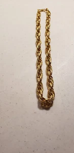 Vintage Double Strand Link Necklace ~ Gold Tone Chain Jewelry - Picture 1 of 3