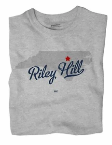 Riley Hill North Carolina NC T-Shirt MAP - Picture 1 of 6