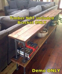 Rustic Industrial Iron Pipe Furniture DIY Bar Hall Table Stand Legs Frame DT051B - Picture 1 of 7