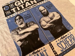 Andre the Giant & Adam Scherr "Dream Match" T-Shirt - Size M | Exclusive - Picture 1 of 3