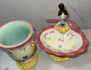 Faerie Princess Soap Dish and Cup/Toothbrush Holder. Creative Bath Macys - Picture 1 of 10
