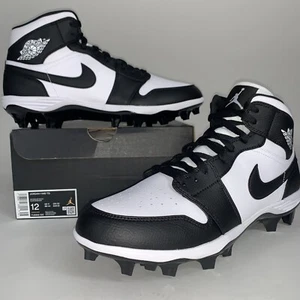 Air Jordan 1 Alpha Menace Panda Football Cleats FJ6805-100 Size 12 IN HAND - Picture 1 of 10