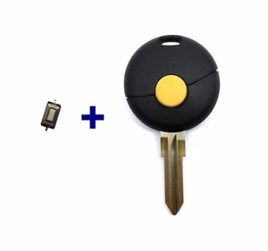 1T Coche Carcasa para Llaves Bruta para Smart 450 Fortwo 451 Forfour + 1x Botón - Imagen 1 de 1