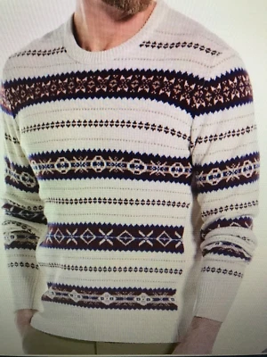Rag & Bone Wesley Fair Isle 100% Wool Long Sleeve Sweater Mens Size XL NWT $395 - Image 1 of 4