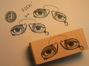 Anteojos, gafas estampilla de goma P14 WM - Imagen 1 de 2