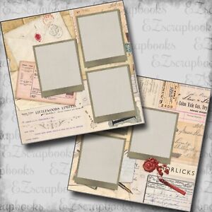 Writing Letters - 2 Premade Scrapbook Pages - EZ Layout 5724
