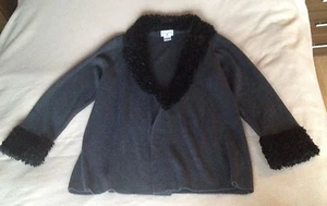 Lovely KATHY IRELAND woman dark grey cardigan size XL - Picture 1 of 4