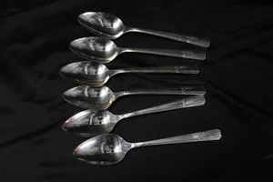 Prestige Grenoble Serving Spoons 8 1/4" Silverplate Set of 6 - Picture 1 of 6