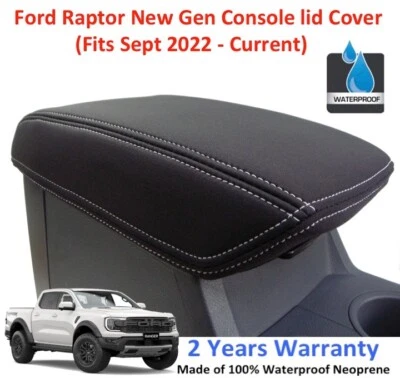 FITS FORD RAPTOR NEW GEN NEOPRENE CONSOLE LID COVER WETSUIT(JULY 2022 - CURRENT) - image 1 of 4