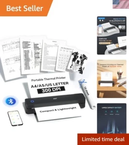 Portable Thermal Printer for Home & Travel - Durable, Inkless Printing Solution - Picture 1 of 10