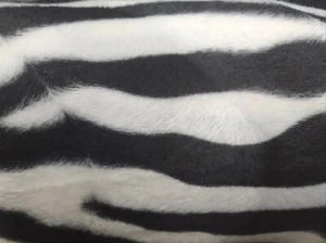 ZEBRA ANIMAL PRINT VELBOA FAUX FUR VELOUR FABRIC CRAFT MATERIAL 60" WIDE - Picture 1 of 1