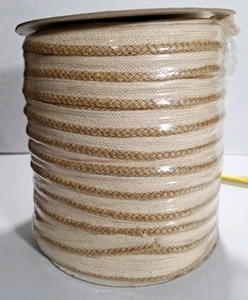 NOS 100 Yds Burlap Jute 1" Upholstery Trim Sewing, Crafts Factory Sealed Plastic - Picture 1 of 9