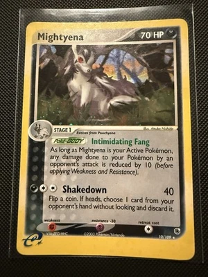 Mightyena 10/109 Holo Rare E-reader Pokemon EX Ruby & Sapphire 2003 - Image 1 of 4