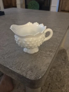 Vintage Fenton Weiß Nagel Milchglas Sternform L Milchkännchen G7 - Bild 1 von 6