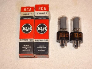 2 x 6V6gta Cinch Röhren*Klarglas-DD*Superstark Matched Pair*#R5 - Bild 1 von 5