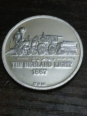 Vintage 1982 1oz 999 Silver Art Round The 1867 Highland Light By GSM  - Image 1 of 4