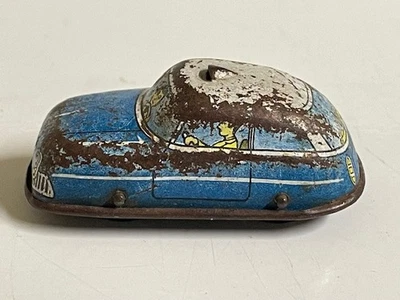 CARRO DE BRINQUEDO VINTAGE TIN TECHNOFIX LITHO. 1,75 polegadas. - Imagem 1 de 4