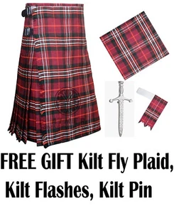 Scottish Handmade Traditional Hunting Scott Modern Tartan 8 Yard kilt for Men - Picture 1 of 12