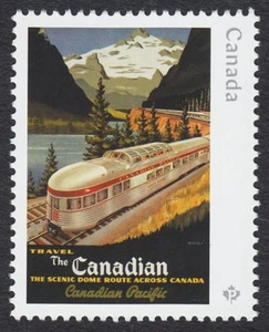 SCENIC TRAIN = VINTAGE TRAVEL POSTERS = Single from SS Canada 2022 MNH - Bild 1 von 1