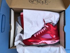 Nike Air Jordan 5 Retro GS Valentines Day Red Pink 440892-605 Size 5y Rare Shoe