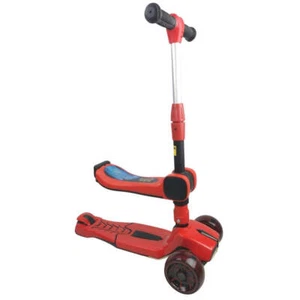 NEW Supermax Pro 2-in-1 Kids Foldable Scooter & Ride On - Red - Picture 1 of 5