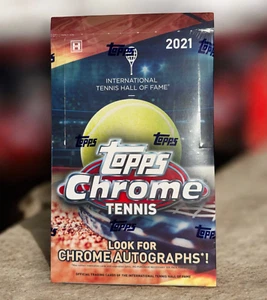 2021 Topps Chrome Tennis Hobby Box. 18 Packs, 4 Cards per Pack. FREE DELIVERY - Picture 1 of 3