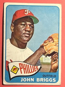 1965 Topps Card # 163 John Briggs  Philadelphia Phillies