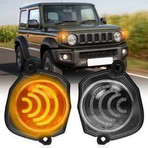 LED Turn Signal Lights For Suzuki Jimny 2018 2019 2020 Front Amber Fog Lamps - Picture 1 of 12