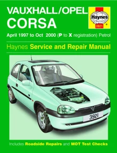 3921 Vauxhall Corsa 1997 - 2000 Petrol Haynes Service and Repair Manual - Picture 1 of 2
