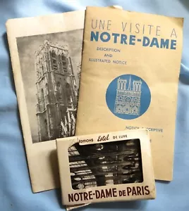 Folletos de viaje de colección de los años 50 de Notre Dame Francia Souvenir 20 fotos portafolletos - Imagen 1 de 7