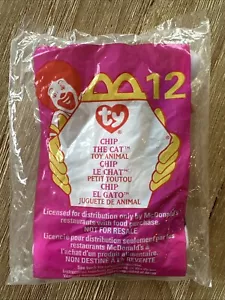 1999 McDonald’s Ty Teenie Beanie Baby CHIP die Katze #12 Plüschtier versiegelt NEU - Bild 1 von 6