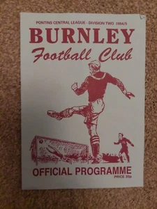 94/5 Burnley vs Manchester City (Pontins Reserve League) - Picture 1 of 3