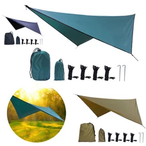 Parasol cuadrado de diamantes al aire libre hamaca impermeable campamento tienda de moscas dosel de lona - Imagen 1 de 17