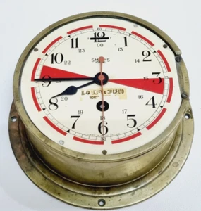 Vintage Smiths Astral Marine Ships Red Segmented Clock - For Parts Only - Picture 1 of 24