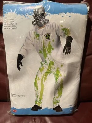 Radioactive Recovery 大码男式连身裤带霓虹绿点。 无面膜 — 第 1/4 张图片