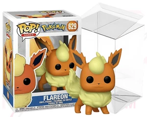 POKEMON FUNKO POP GAMES 629 Flareon Vinyl Figure with Clear PVC Protector - Picture 1 of 12