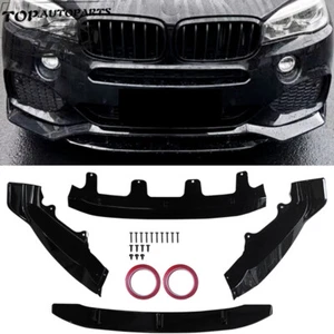 Frontlippe Spoiler Für BMW X5 F15 M Performance Glanz Schwarz 4PCS 2013-2018 - Bild 1 von 19