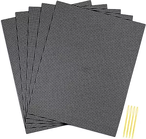 5 Pieces 7 Count Plastic Mesh Canvas Sheets for Embroidery, Acrylic Yarn Craftin - Picture 1 of 6