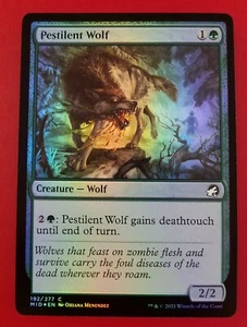 1x Pestilent Wolf | FOIL | Innistrad Midnight Hunt | MTG Magic Cards - Picture 1 of 4