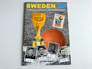 SWEDEN 58 WORLD CUP SOCCER 1958 ORIGINAL COMPLETE EMPTY ALBUM + 286 STICKERS - Picture 1 of 5