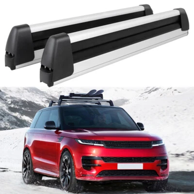 Snowboard Skis Top Roof Rack Carrier Cross Bar w/ Lock For Land Rover Freelander - Imagem 1 de 4