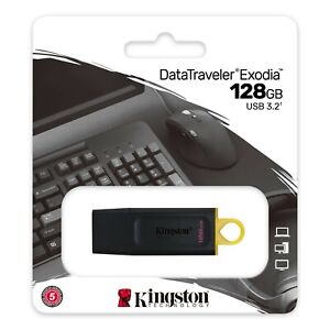 PEN DRIVE KINGSTON USB 128GB DATA TRAVELER EXODIA - USB 3.2 - HIGH SPEED
