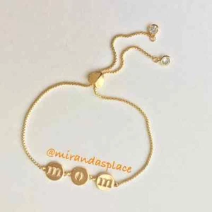 NEW Kate Spade 12K gold-plated metal MOM Slider Bracelet Mother's Day - Picture 1 of 3
