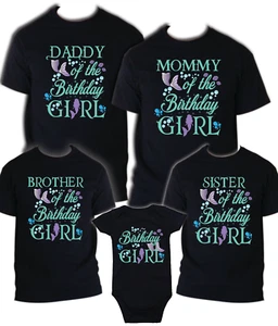 Mermaid Family Shirts Birthday Party Celebration Merdad Mermom Mermaid Sister 3 - Picture 1 of 11