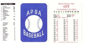 1944 APBA Season - NEW YORK GIANTS Team Set (Issued 2OO4) - Picture 1 of 1