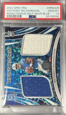 Anthony Richardson 2023 Spectra Rising Rookie Materials Neon Blue /50 PSA Gem 10 - Image 1 of 2