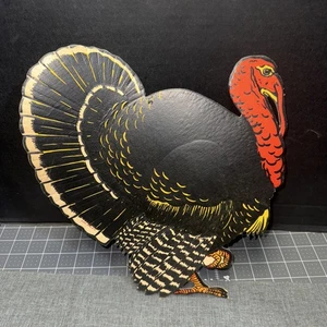 Vintage 1940er BEISTLE große Thanksgiving Türkei gestanzte Dekoration USA  - Bild 1 von 4